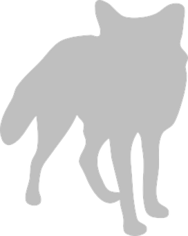 Silhouetteof Standing Fox PNG