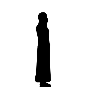 Silhouetteof Standing Man PNG