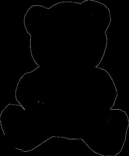 Silhouetteof Teddy Bear PNG
