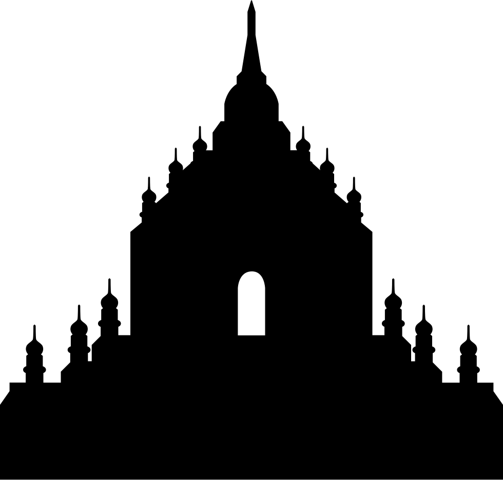 Silhouetteof Traditional Temple PNG