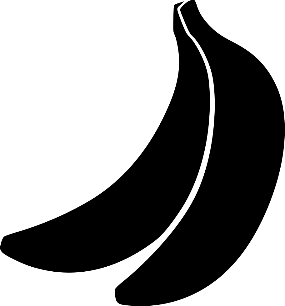 Silhouetteof Two Plantains PNG