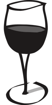 Silhouetteof Wine Glass PNG