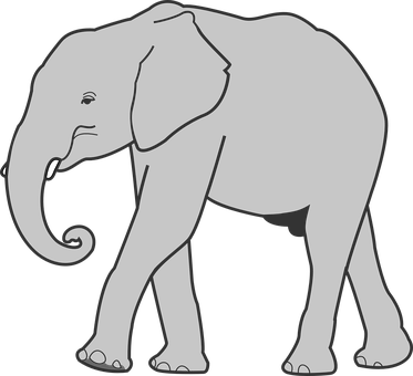 Silhouetteofan Elephant PNG