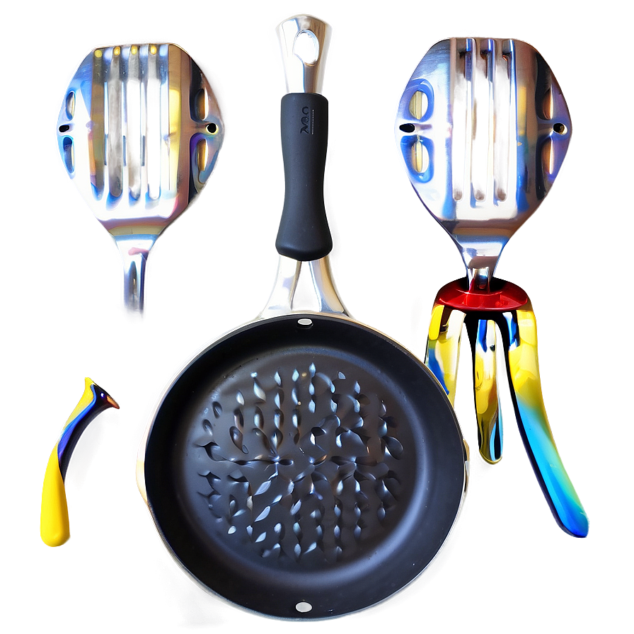 Silicone Handle Frying Pan Png Ill PNG