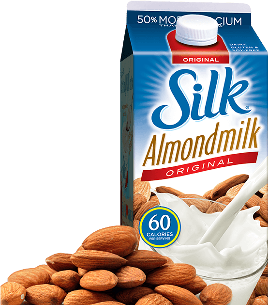 Silk Almond Milk Carton PNG