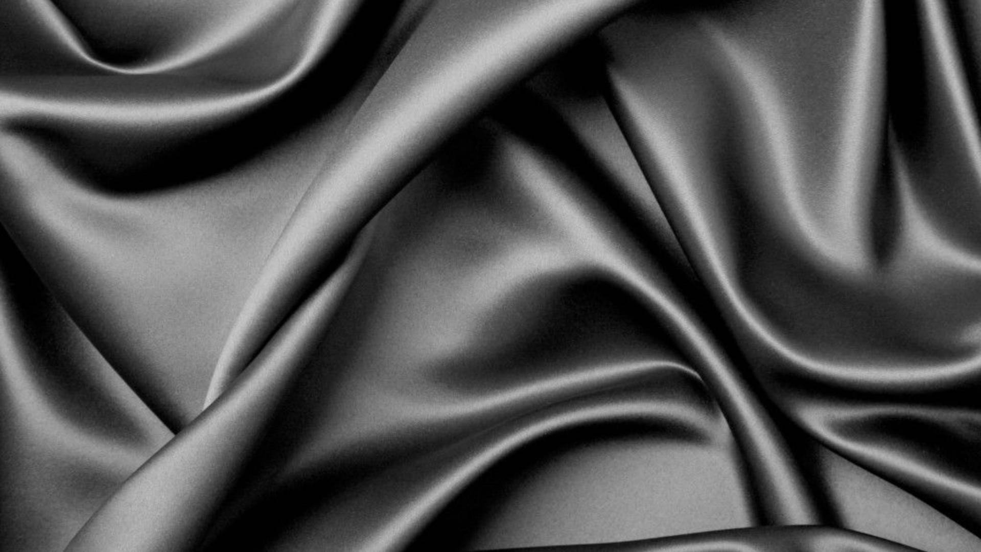 Silk Crumpled Blank Black Sheet Wallpaper