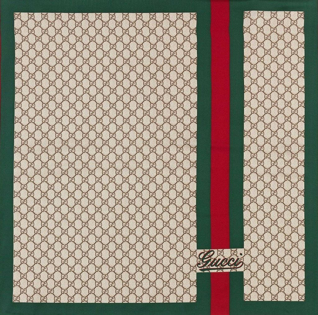 Download Silk Scarf Gucci Pattern Wallpaper 