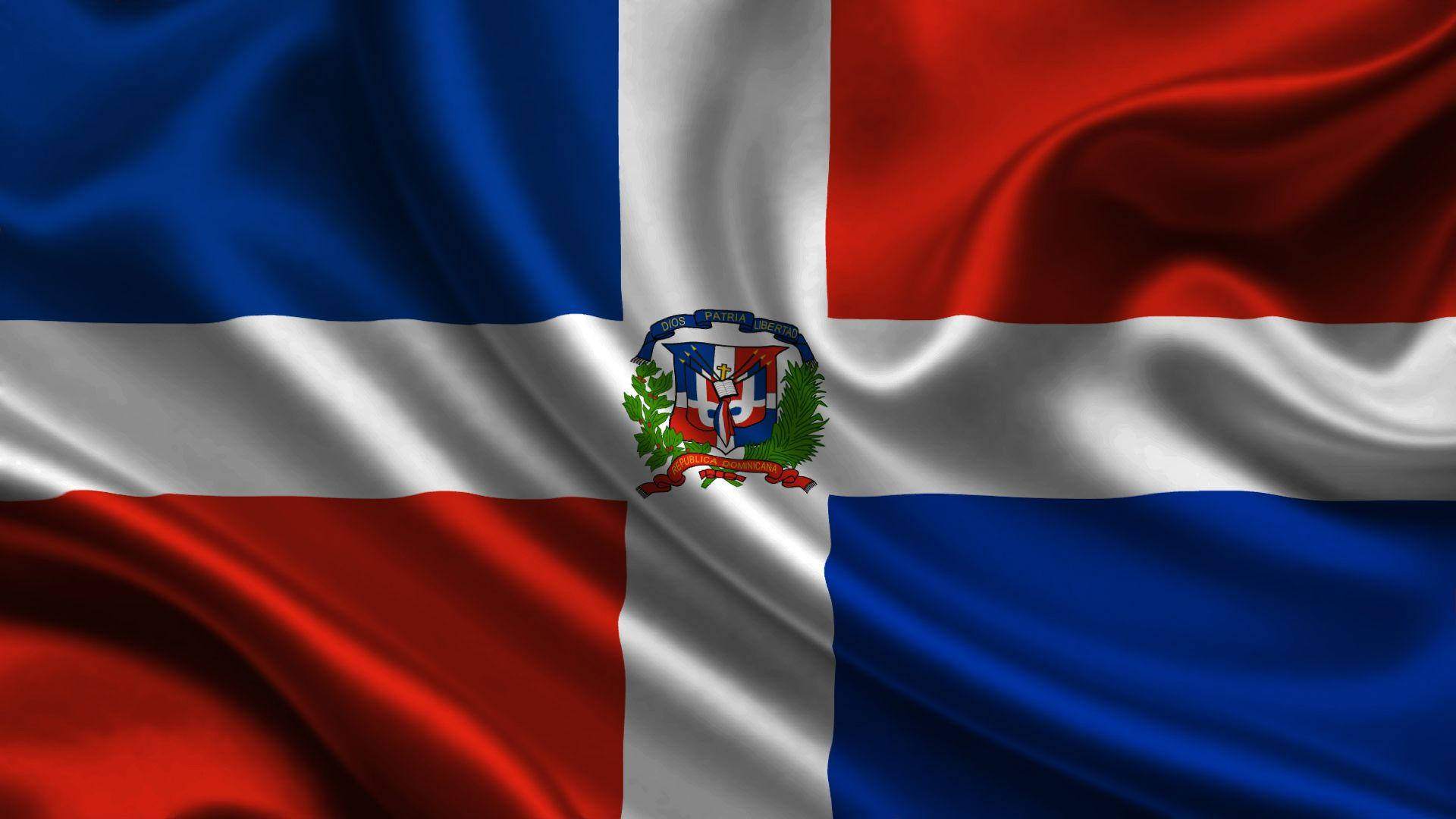 Silky Dominican Republic Flag Background