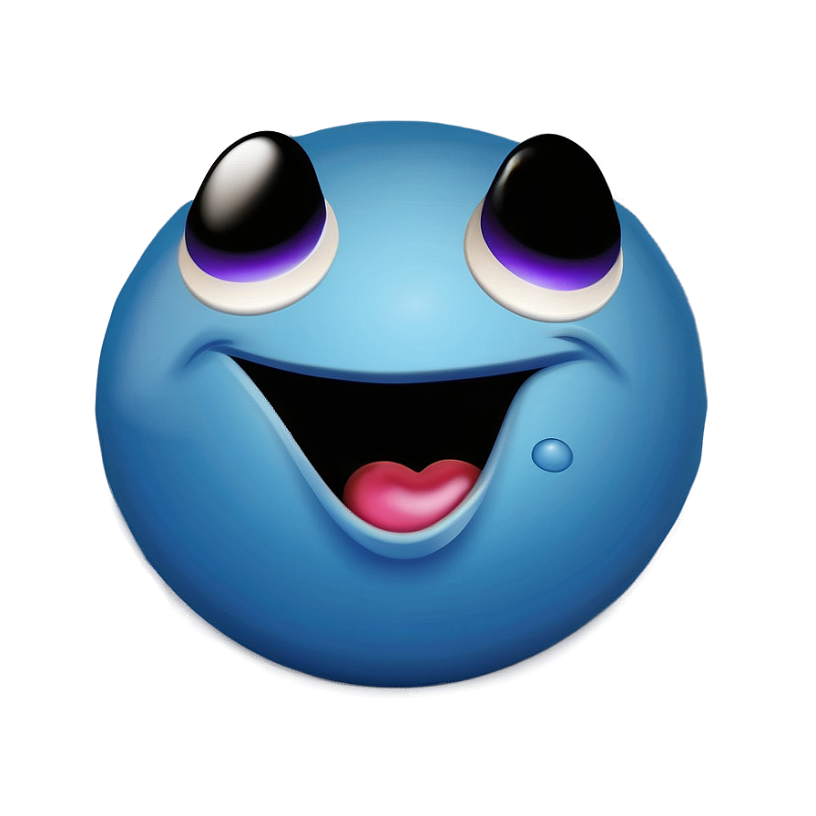 Download Silly Blue Emoji Png Lqc35 | Wallpapers.com