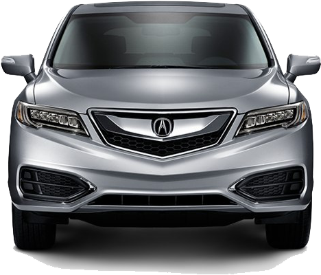 Silver Acura Sedan Front View PNG