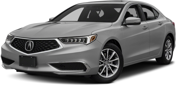 Silver Acura Sedan Profile View PNG