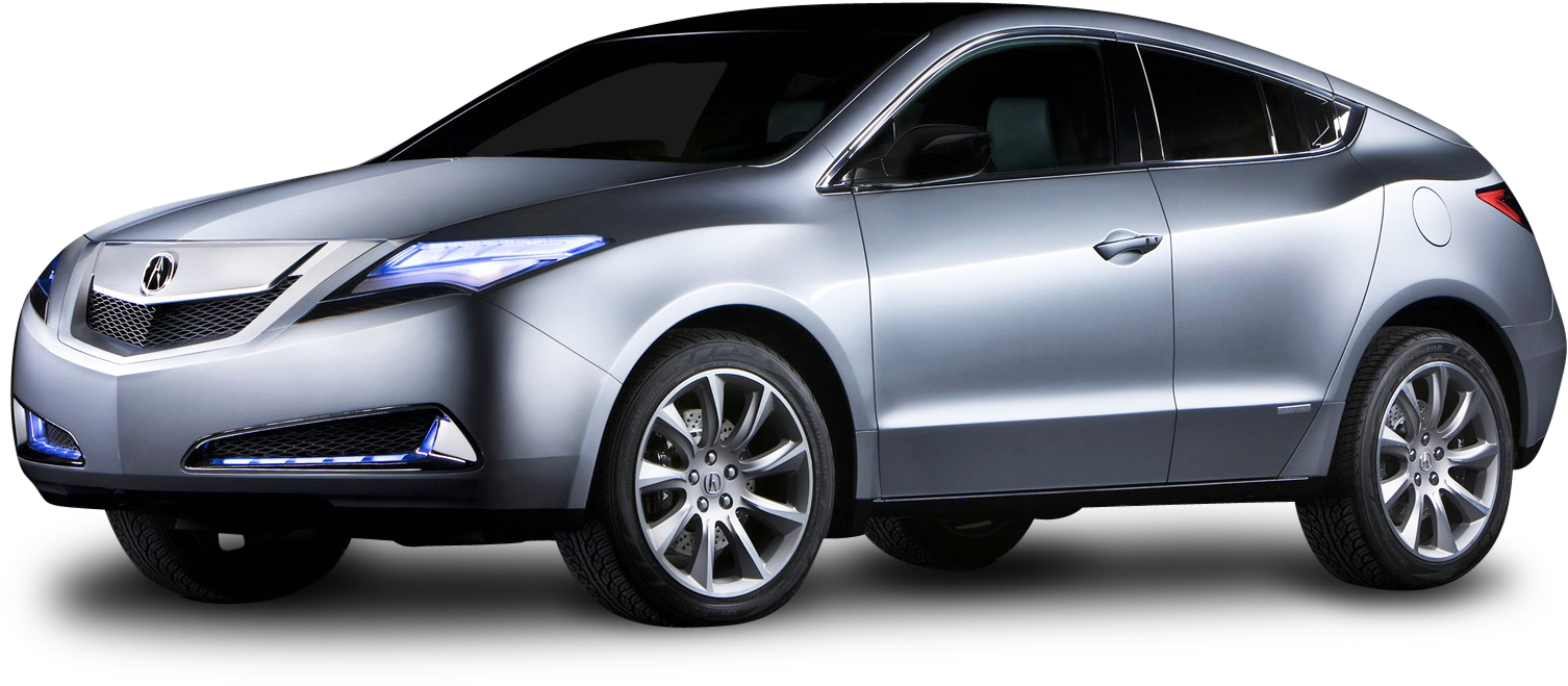 Silver Acura Z D X Crossover Side View PNG