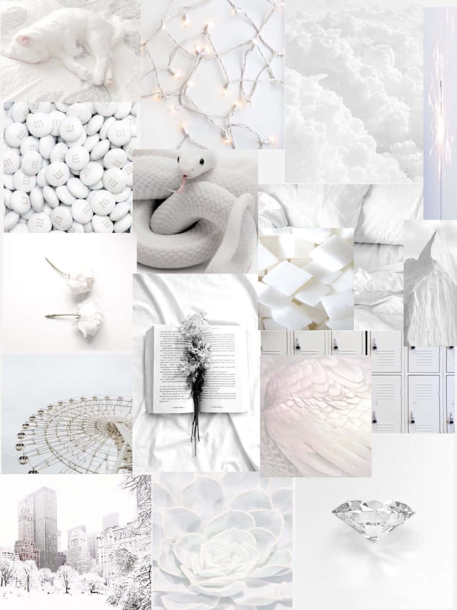 Silver Aesthetic Collage Wallpaper Wallpaper