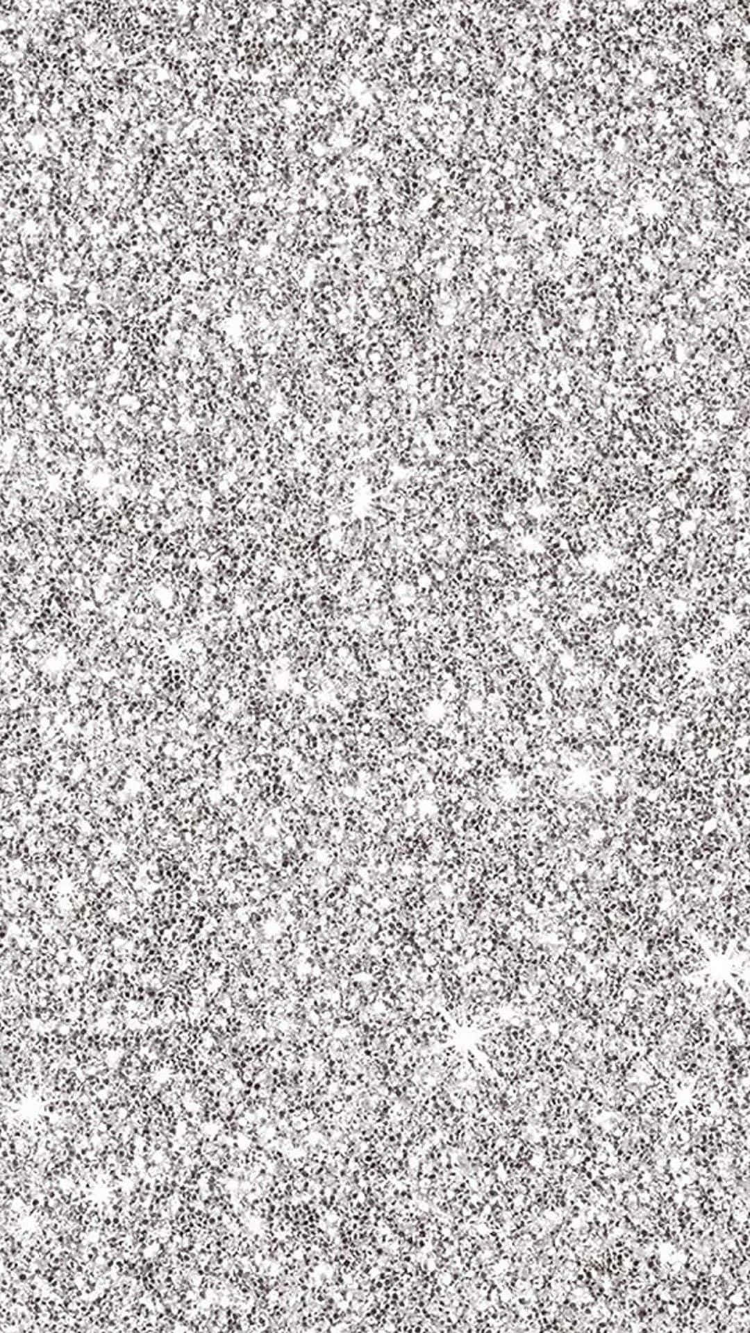 A Silver Glitter Background With White Stars Wallpaper