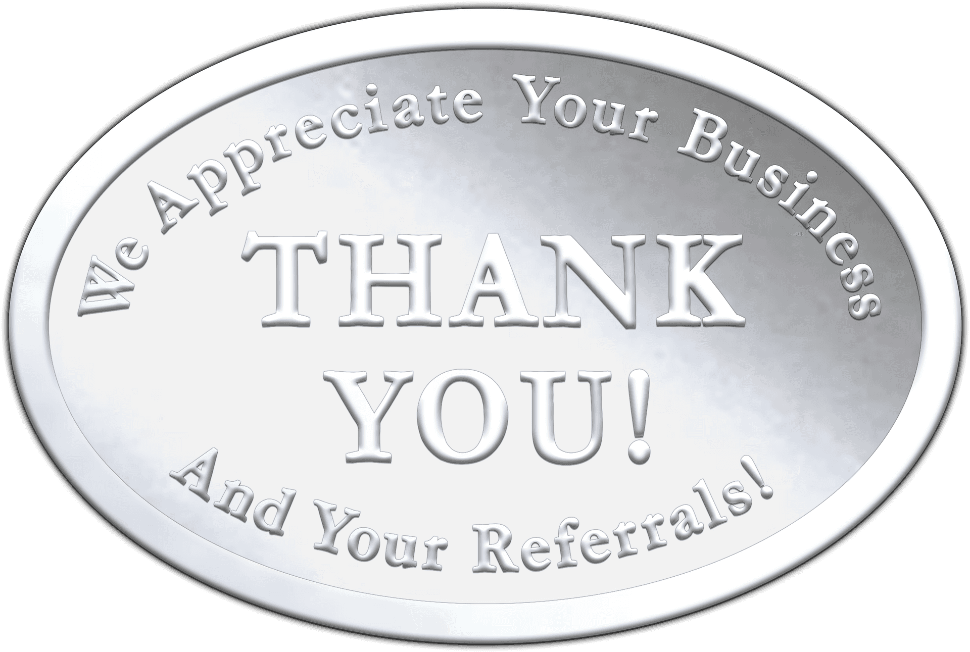 Silver Appreciation Plaque PNG