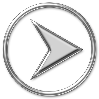 Silver Arrow Icon Black Background PNG