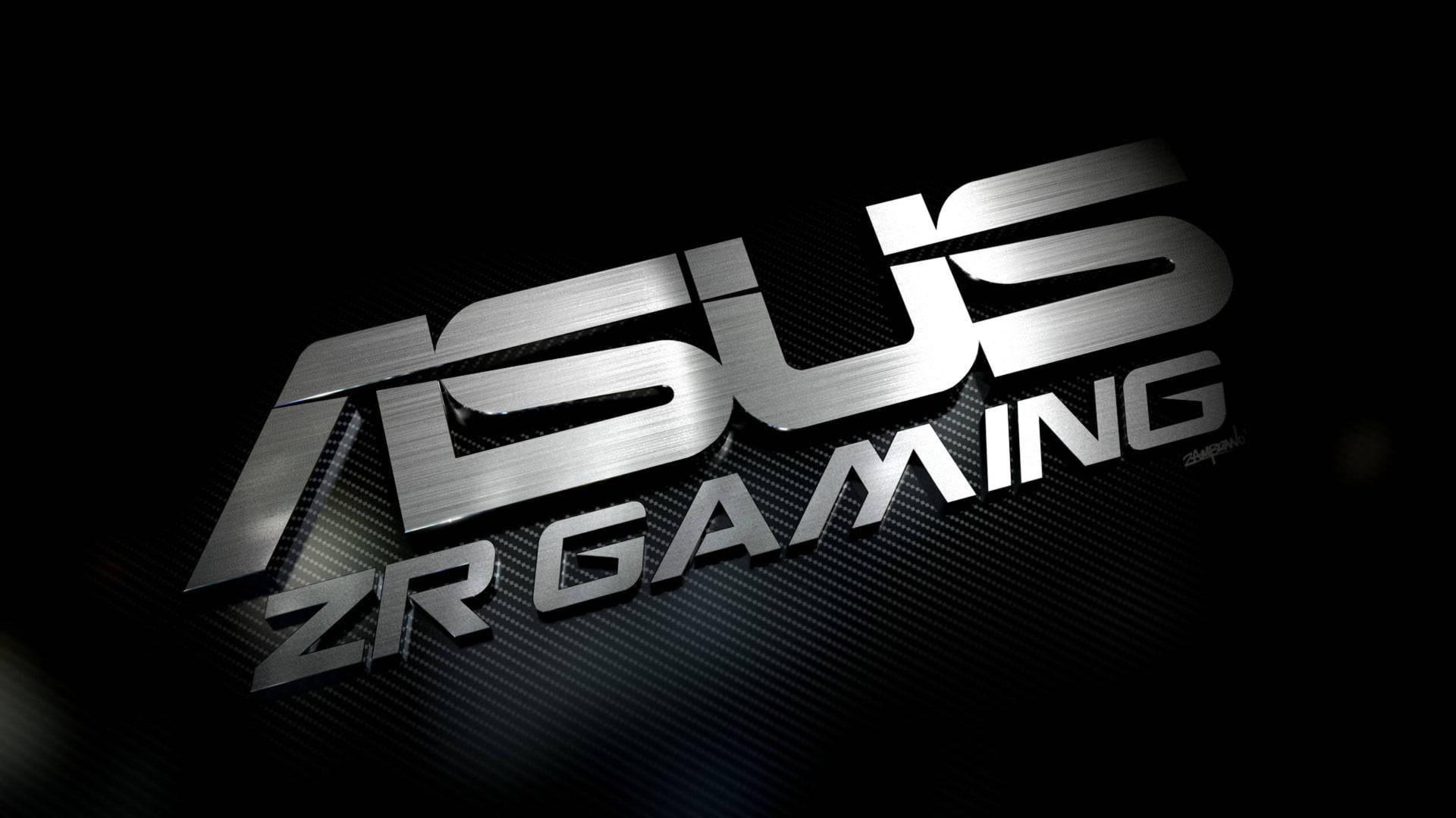 Sølv Asus ZR Gaming Logo Wallpaper