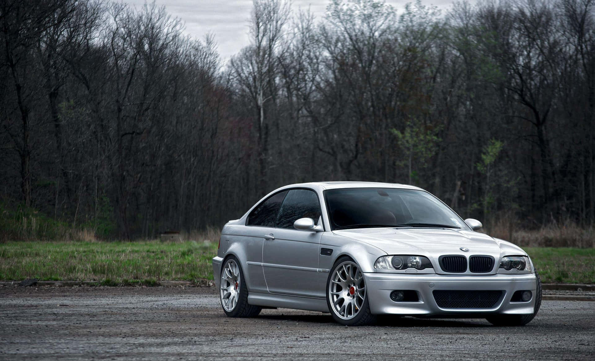 Silver B M W E46 M3 Coupe Outdoor Wallpaper