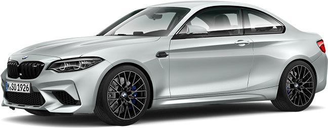 Silver B M W M2 Coupe Side View PNG