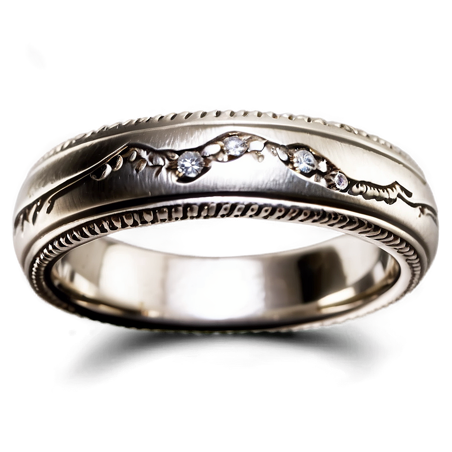 Silver Band Rings Png 06122024 PNG