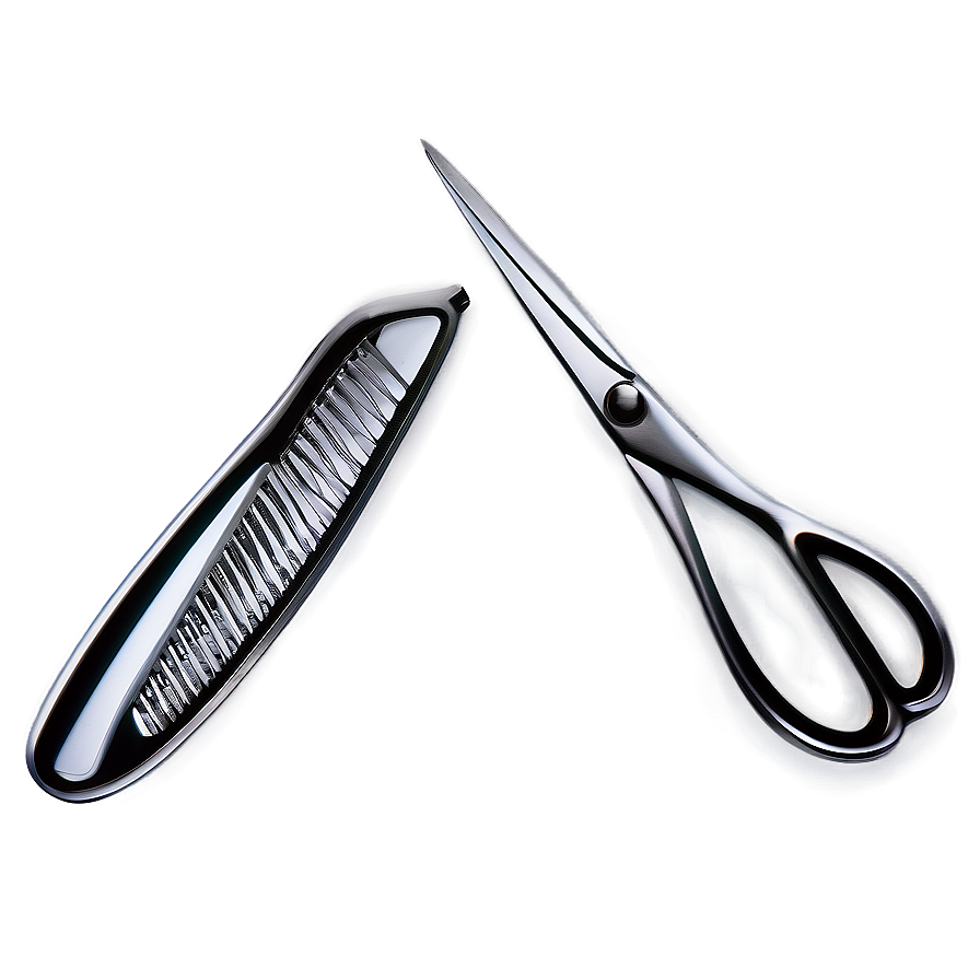 Silver Barber Scissors Png 26 PNG