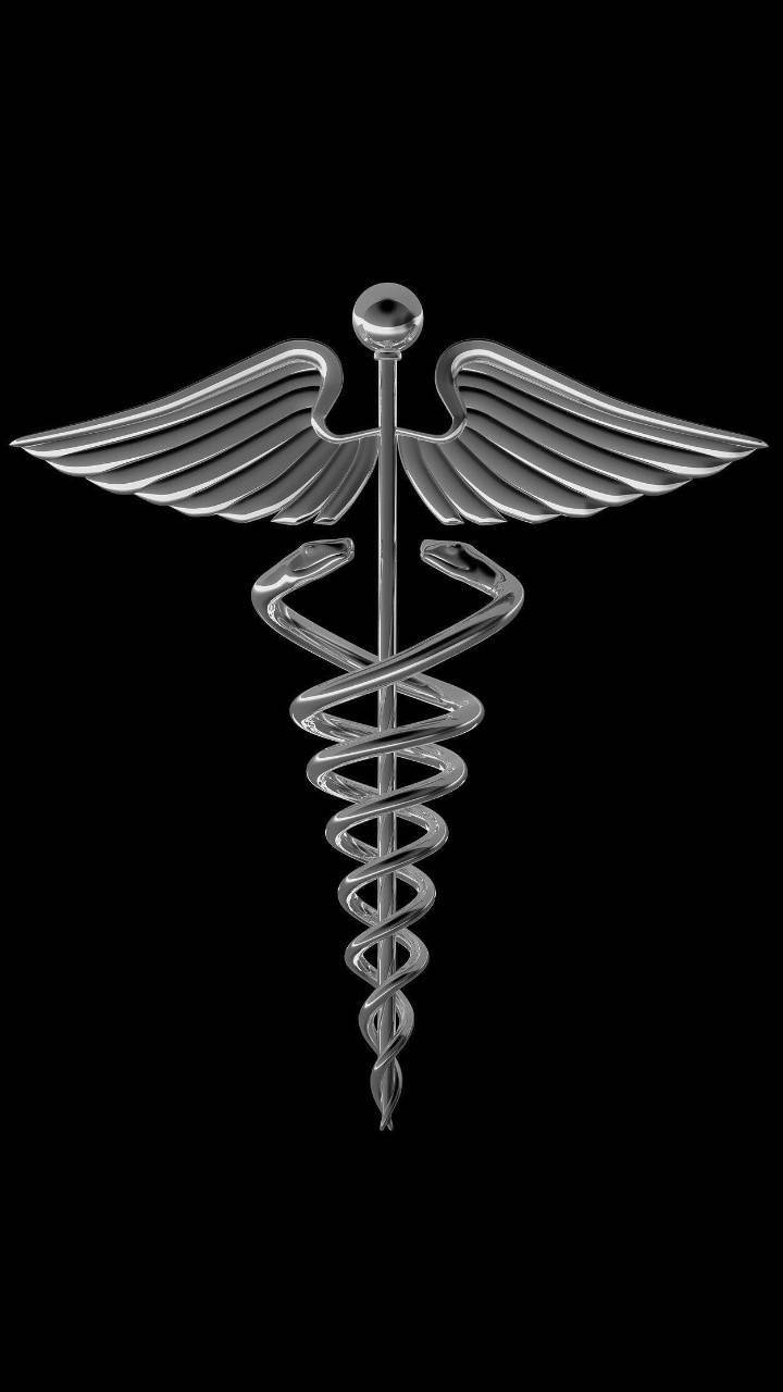 Silver Black Medical Symbol Wallpaper