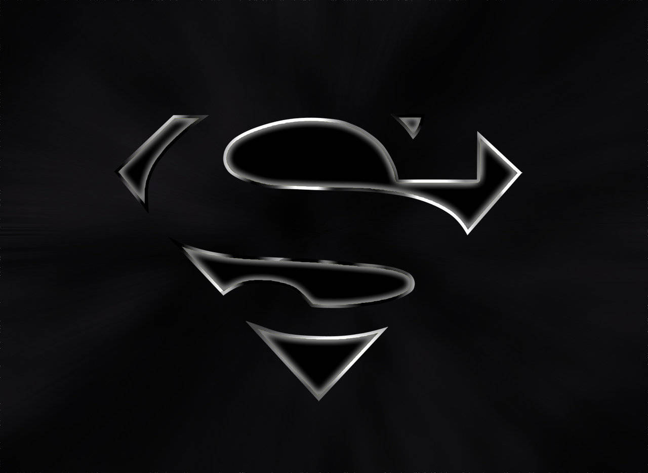 Silver Black Minimalist Superman Symbol Iphone Wallpaper