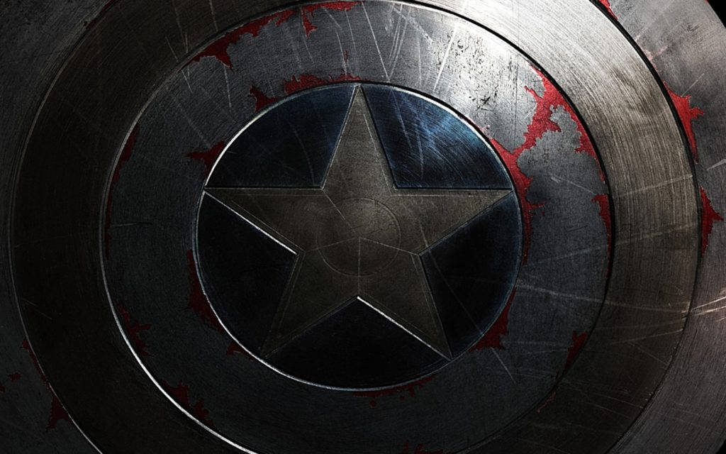 Sølv Captain America Shield Wallpaper
