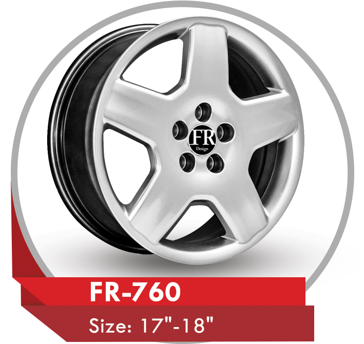Silver Car Wheel F R760 Design PNG