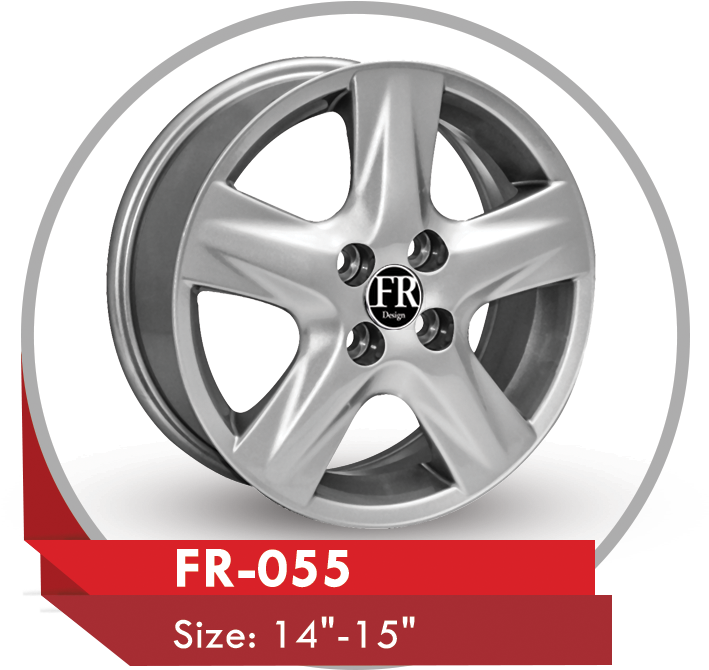 Silver Car Wheel Rim F R055 PNG