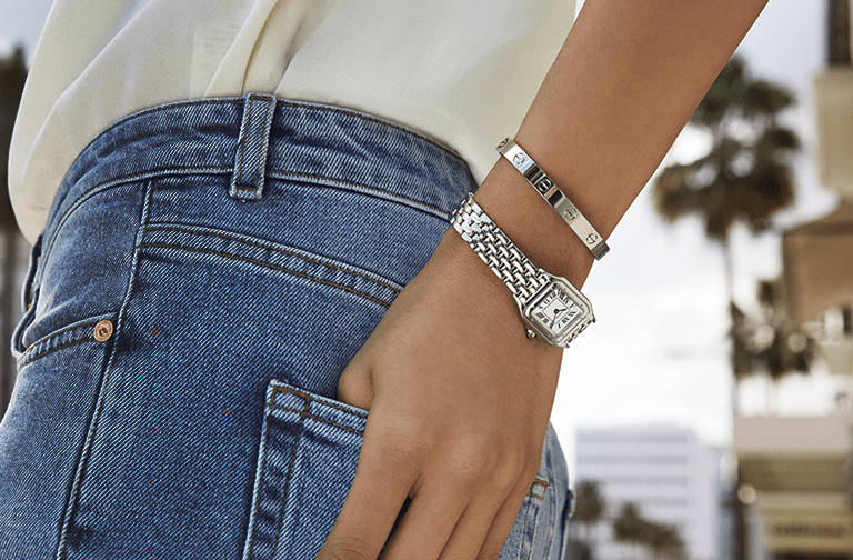 Silver Cartier Watch Bracelet Wallpaper