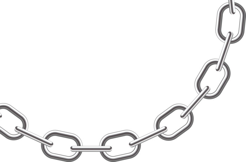 Silver Chain Link Graphic PNG
