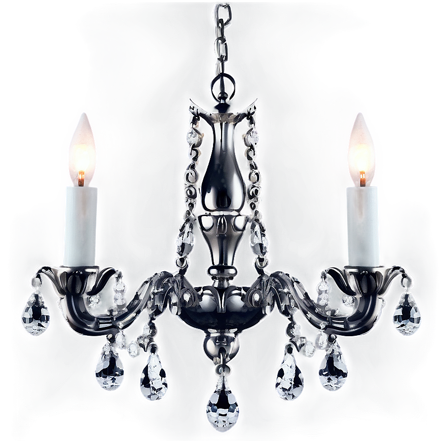 Silver Chandelier Png Dvq60 PNG
