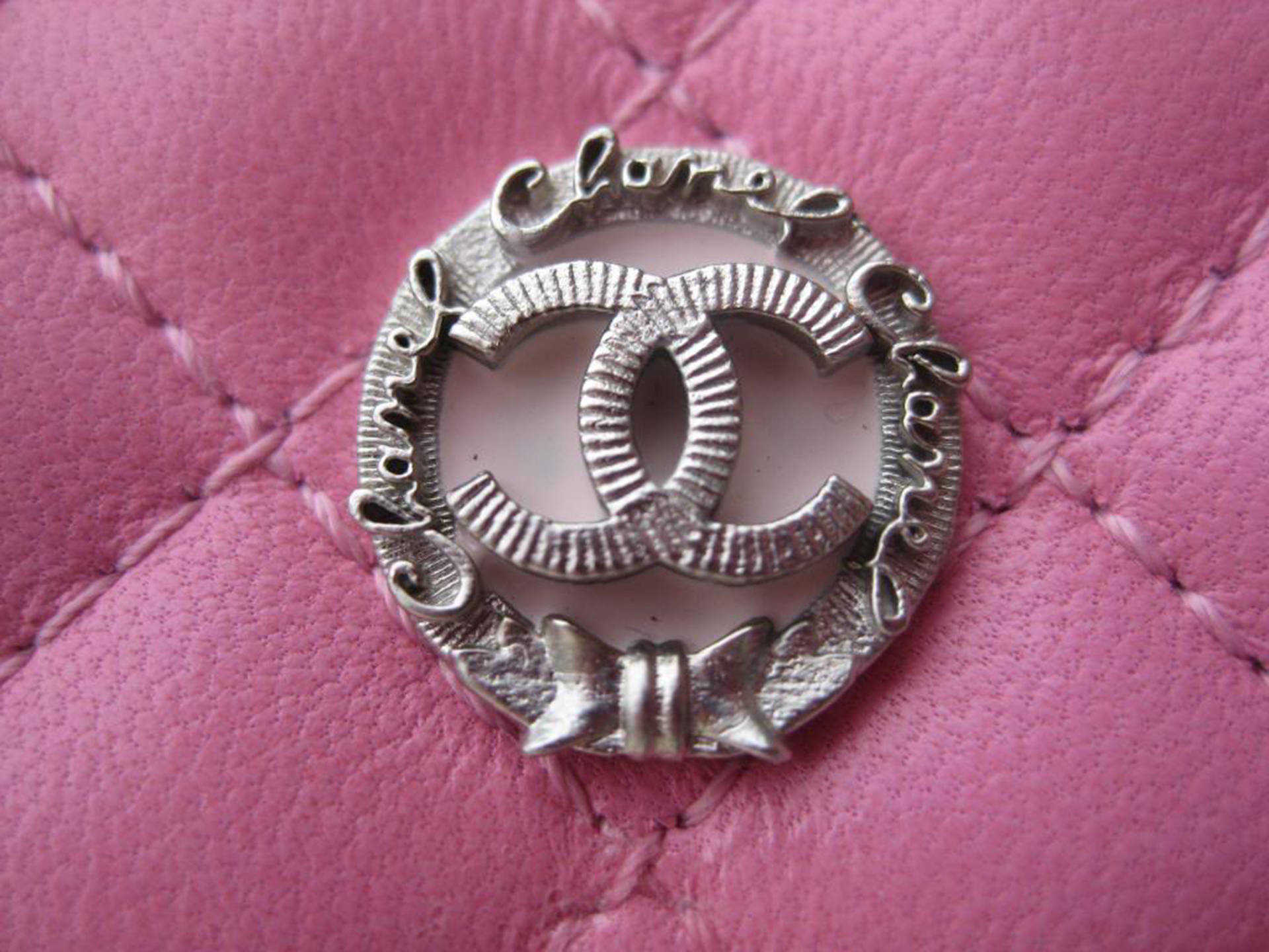 Silver Chanel Logo Button