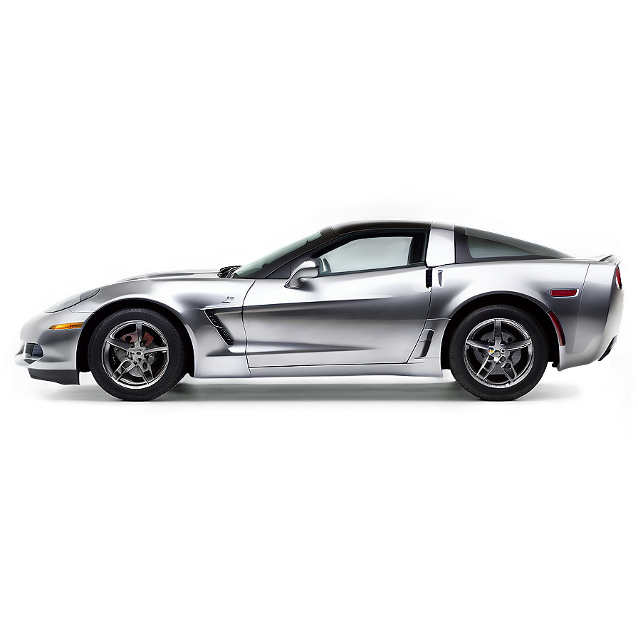 Silver Corvette Png 06252024 PNG