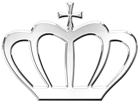 Silver Crown Graphic PNG