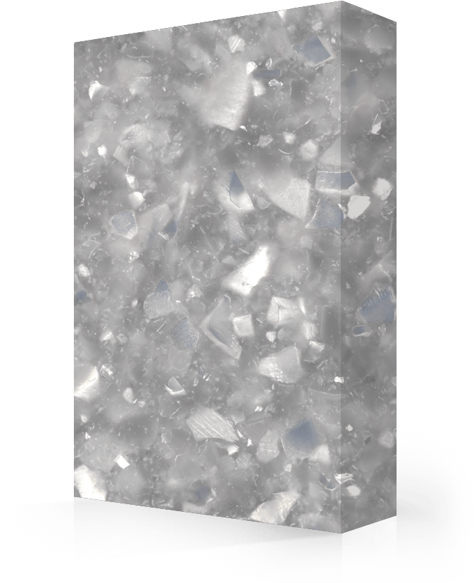 Silver Crystal Texture Cube PNG