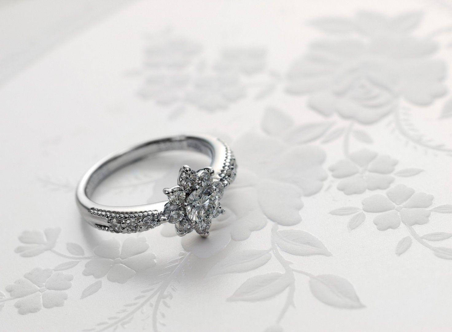 Silver Diamond Wedding Ring