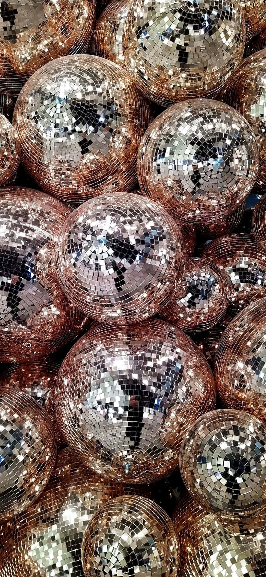 Silver Disco Balls Collection Wallpaper