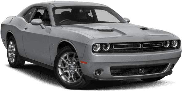 Silver Dodge Challenger Side View PNG