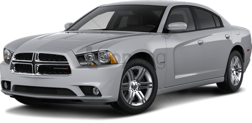 Silver Dodge Charger Side View PNG