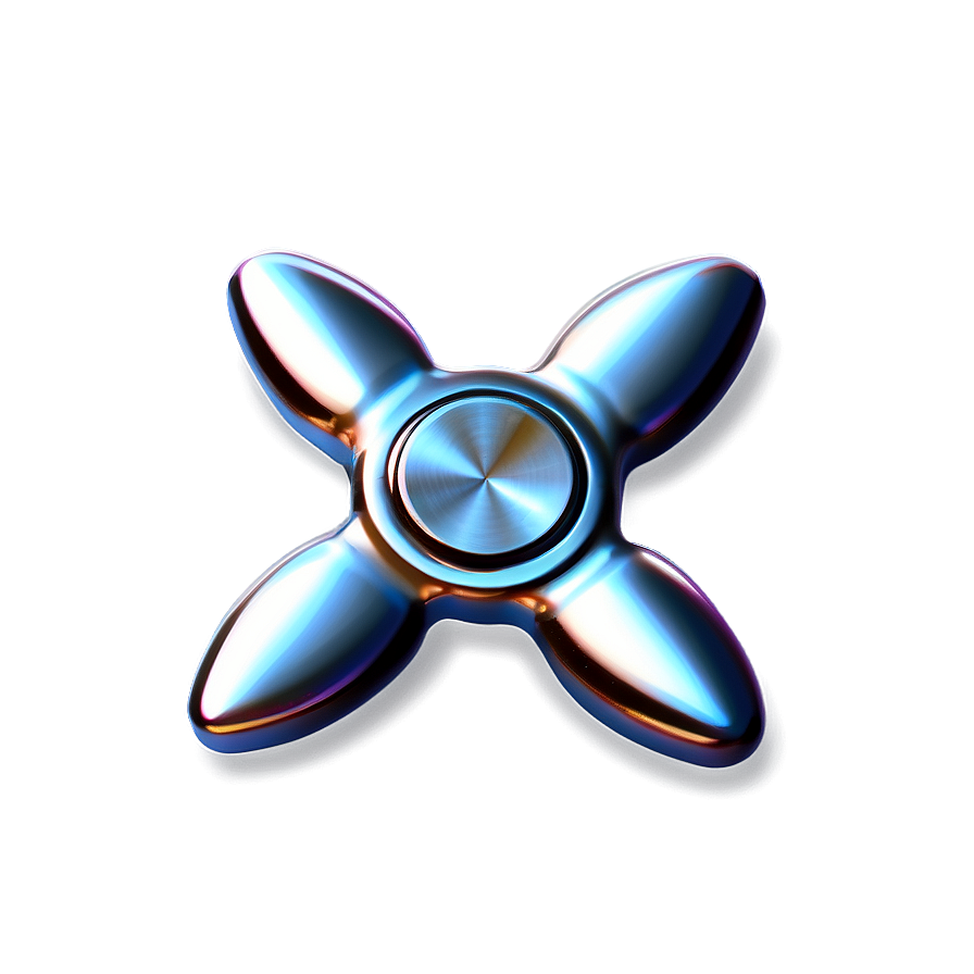 Silver Fidget Spinner Png 6 PNG