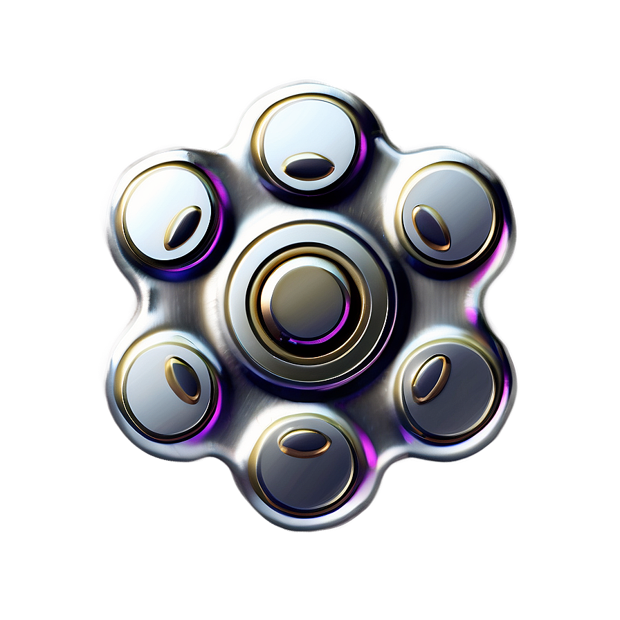 Silver Fidget Spinner Png Ike19 PNG