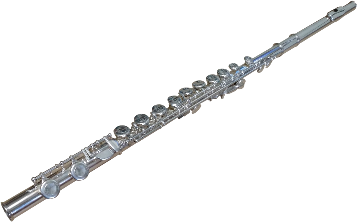 Silver Flute Instrument PNG