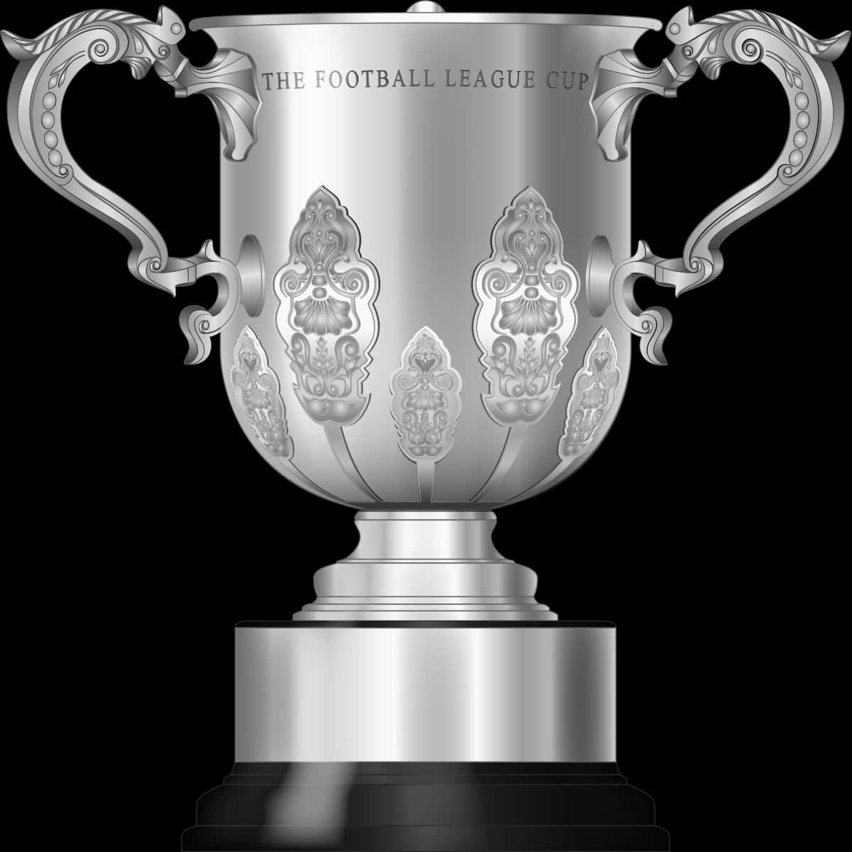 Silver Football League Cup Trophy PNG