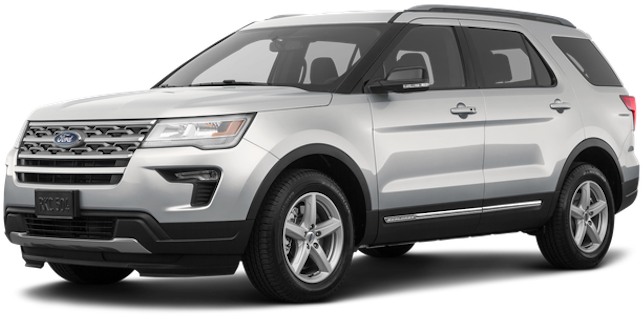 Silver Ford Explorer S U V Profile View PNG