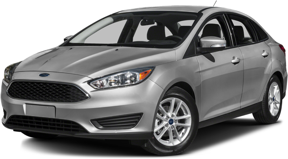 Silver Ford Focus Sedan Profile View PNG