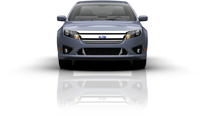 Silver Ford Fusion Reflection PNG