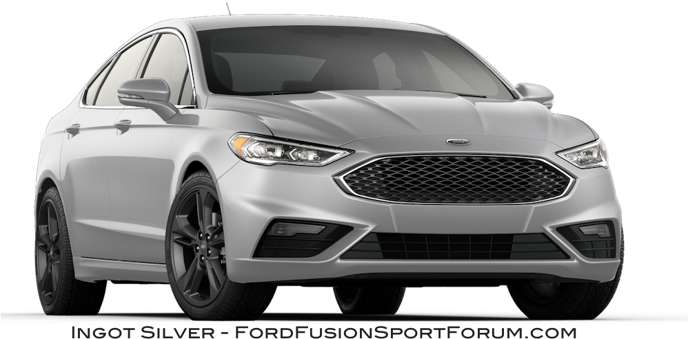 Silver Ford Fusion Sport Sedan PNG