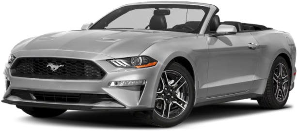 Silver Ford Mustang Convertible PNG